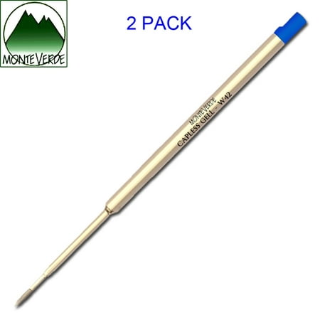Monteverde W42 Capless Gel Ballpoint Refill to Fit Waterman Ballpoint Pens - Blue, Fine, 2 Pack