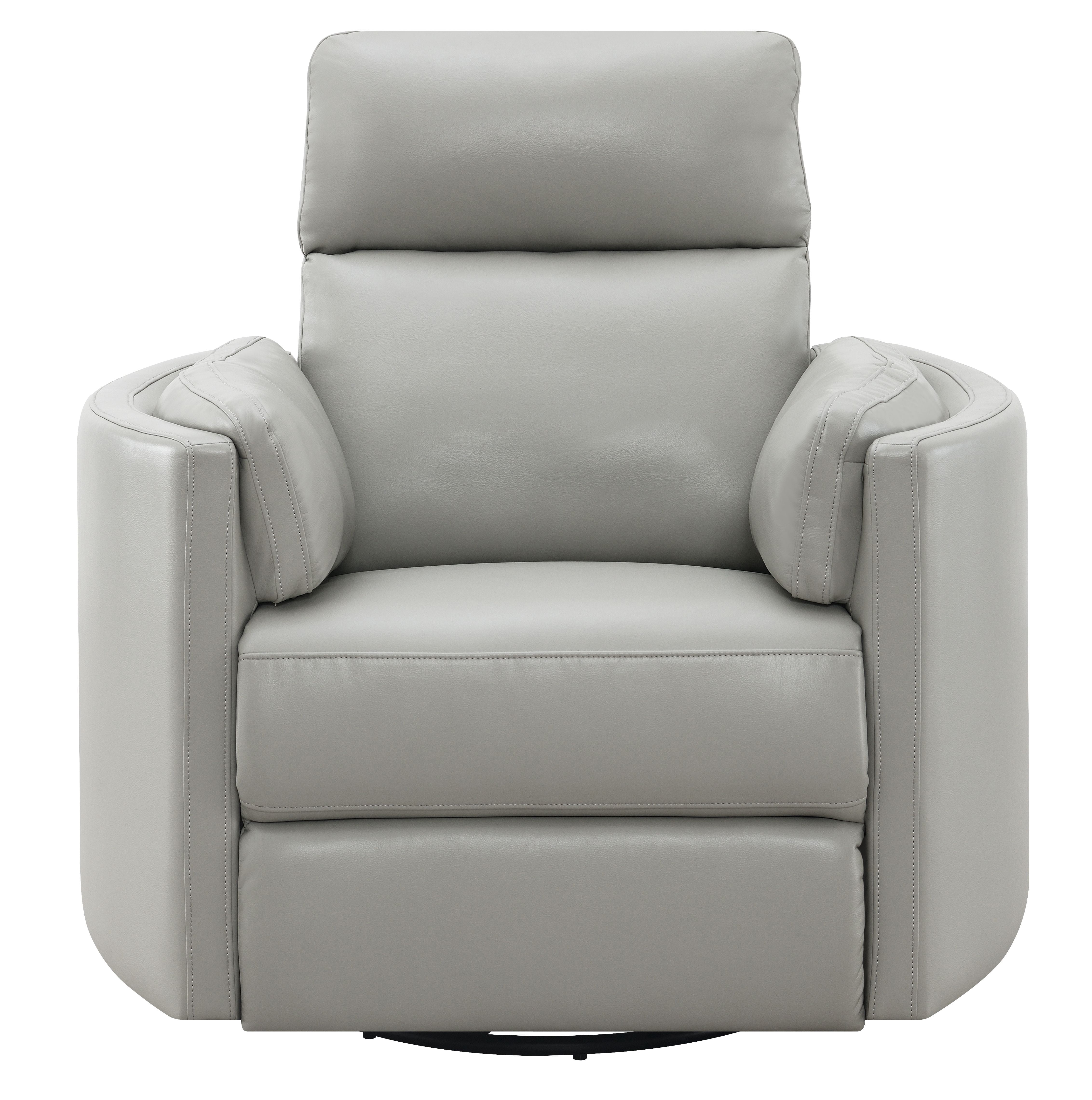 ACME Sagen Recliner W/Swivel & Glider, Gray Leather Aire