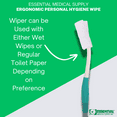 thumbnail image 3 of Essential Medical Supply Ergonomic Personal Hygiene Wipe for Toilet Paper and Wet Wipes with Easy Release Button, White, 3 of 8