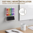 thumbnail image 5 of MyGift Clear Acrylic 5-Slot Wall Mounted Whiteboard Dry Erase Marker and Eraser Organizer, 5 of 7