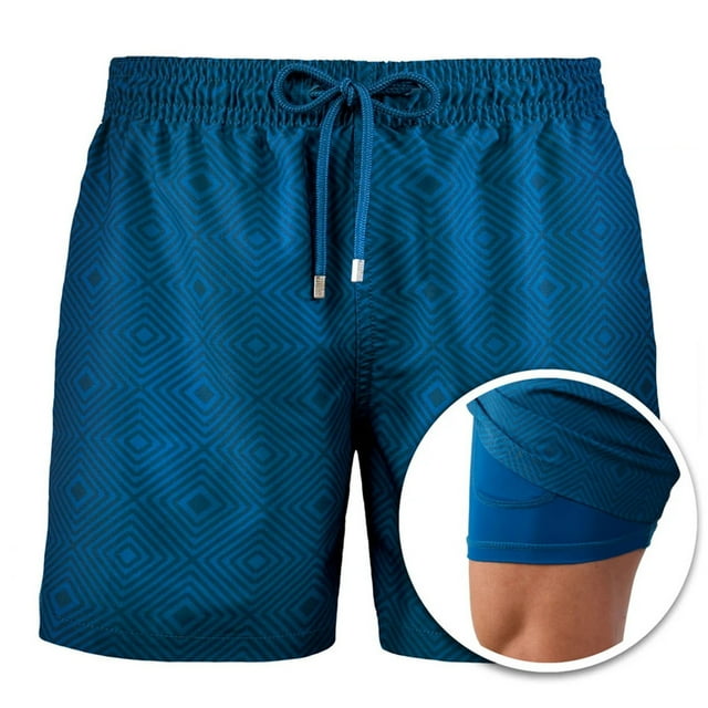 Men's Boardshorts Printed Sweatpants Double Layer Shorts