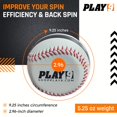 thumbnail image 3 of Pelota de entrenamiento de béisbol SHOP PLAY 9 Play9 de cuero con indicador de giro, 3 of 7