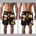 thumbnail image 3 of luoweisi Men's Beach Shorts Quick Dry Swim Trunks with Mesh Lining Bee S, 3 of 5