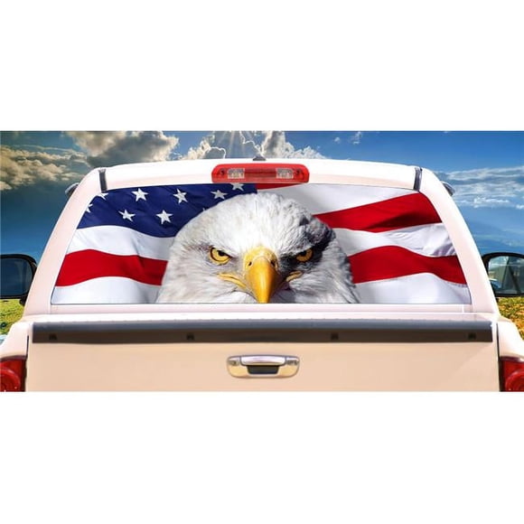 SignMission P-30-America Strong Signmission America Strong Rear Window Graphic Truck View Thru Vinyl Decal