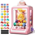 thumbnail image 1 of Mini máquina expendedora Claw Machine Jovow con monedas de juego y 35 juguetes, 1 of 7