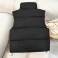 thumbnail image 4 of Xdegoge Puffy Vest Women Oversized Zip Up Sleeveless Puffer Vests Jackets with Pocket Trendy Stand Collar Cozy Casual Quilted Jacket Winter Outfits 2025, 4 of 6