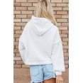 thumbnail image 3 of Redhotype Cozy White Sherpa Hoodie - Drop Shoulder, Long Sleeve, Casual Essential, 3 of 8