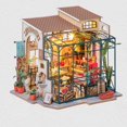 thumbnail image 3 of de en miniatura de bricolaje con música y muebles Modelo de rompecabezas 3D ños adultos Juguetes artesanales Tienda Hugo casa de muñecas en miniatura, 3 of 8