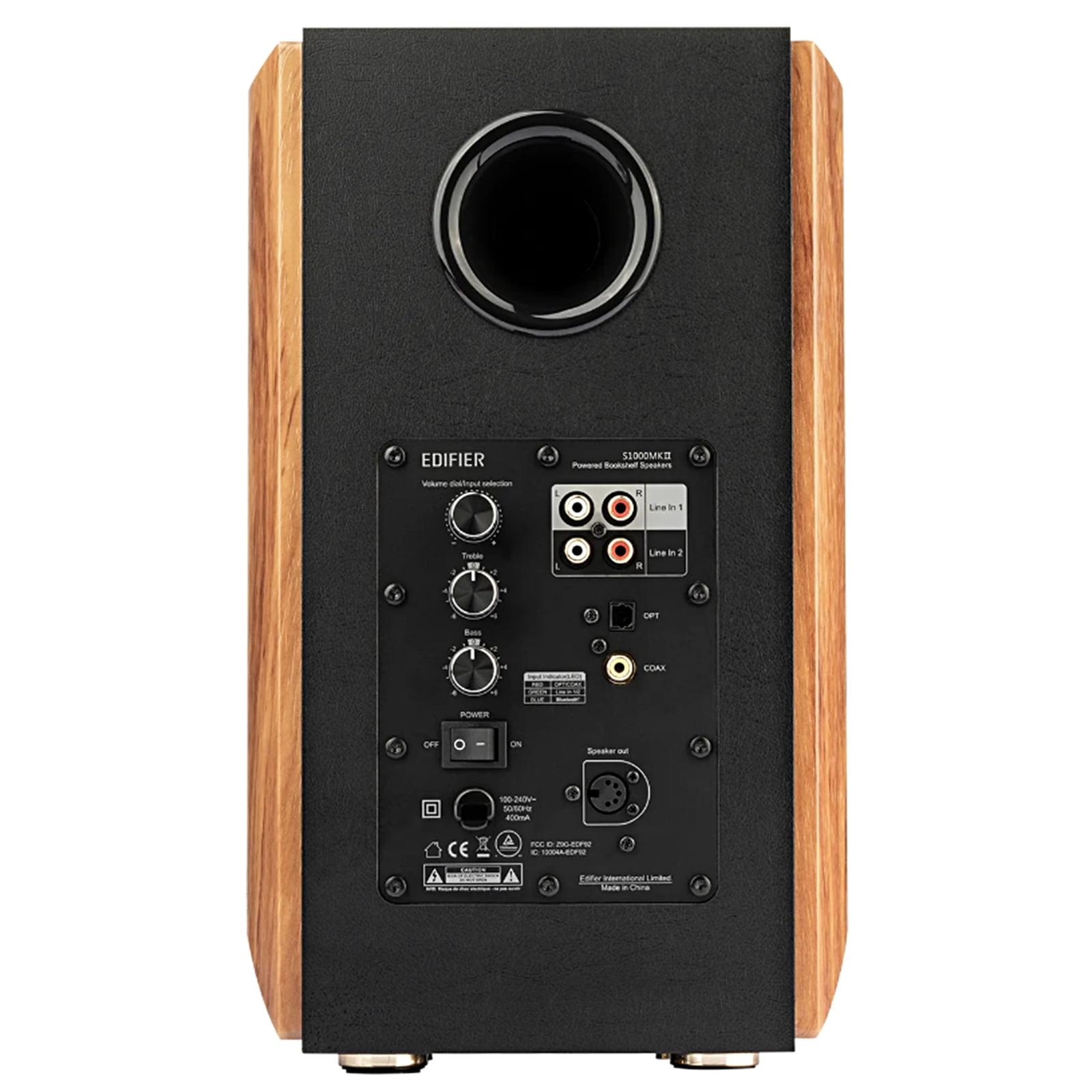 Restored Edifier S1000MKII Audiophile Active Bookshelf 2.0 Speakers - Wood (Refurbished)