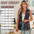 thumbnail image 6 of Psesaysky Women's Waistcoat White Music Notes Print Sleeveless Button Down V-Neck Suit Vests with Pockets Casual Work Office Outerwear, Size M, 6 of 6