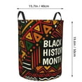 thumbnail image 4 of DouZhe Waterproof Collapsible Large Laundry Baskets, Abstract Black History Month Prints Circular Hamper with Handles, 4 of 7