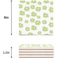 thumbnail image 3 of RYLABLUE Green Flowers Set of 6 Coaster for Drinks, Absorbent Ceramic Stone Coasters Cup Mat with Cork Base for Home Kitchen Room Coffee Table Bar Decor, 3 of 4