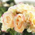 thumbnail image 5 of Enova Home Artificial Rose and Hydrangea Silk Flowers Arrangement in Clear Glass Vase with Faux Water (Blush), 5 of 5