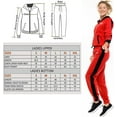 thumbnail image 5 of JuicyTrendz 2 Piece Tracksuits For Women Jogging Casual Sweatsuits Jogger Outfit Long Sleeve with Pocket Red XL, 5 of 5
