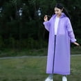 thumbnail image 4 of TELOLY Poncho,New EVA Fabric Ponchos Adult,Adjustable Drawstring Hood Womens Rain Jacket with Hood,Elastic Cuffs Design Mens Rain Jacket, 4 of 8