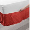 thumbnail image 2 of Ethnic Bed Skirt, Diagonal Geometry of Funky Oriental Moroccan Mosaic Style Stars Monochrome, Elastic Bedskirt Dust Ruffle Wrap Around for Bedding Decor, 4 Sizes, Vermilion and White, by Ambesonne, 2 of 2
