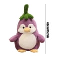 thumbnail image 3 of Topellox Cute Eggplant Penguin Plush Toy - Stuffed Animal for Kids, Creative Transforming Plushie, Soft Plush Doll Gift for Babies, Girls & Boys (1 Pc, 9.8inch), 3 of 4