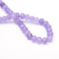 thumbnail image 2 of Faceted Rondelle Dyed Natural White Jade Bead Strands Medium Purple 8~9x5~6mm Hole: 1mm 70pcs/strand 14.5 inch, 2 of 4