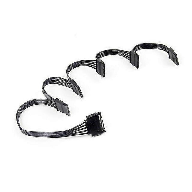SATA Power Cable for HDD 15Pin SATA male to 5-ports SATA female SATA Computer Hard Drive Cable HDD Cage Caddy Power Female Cable
