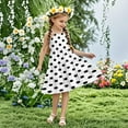 thumbnail image 2 of WRKEKC Girls Casual Dress Spaghetti Strap Polka Dot Print Tiered Ruffle Hem Bohemian Sundress for Girls 4-14 Years, 2 of 7