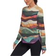 thumbnail image 2 of FORMRS Womens Long Sleeve Shirts UPF 50+ Sun Protection Quick Dry Fishing Hiking Tops, Size S-2XL, Artistic Desert Pattern, 2 of 8