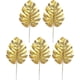 thumbnail image 3 of Paquete de 12 hojas de palma artificiales, hojas de monstera, plantas tropicales, seda, doradas, 3 of 5