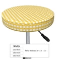 thumbnail image 4 of Bingfone12 Inch Padded Round Bar Stool Cover Cushion With Elastic Fabric Round Chair Seat - Yellow Gingham, 4 of 7