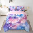 thumbnail image 2 of Feelyou Blue Purple Butterfly Twin Bedding Sets 7pcs, Dreamy Animal Bedding Comforter Set, 2 of 8
