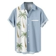 thumbnail image 2 of Yuwull Men's Short Sleeve Button Down Vintage Bowling Shirts with Pocket Hawaiian Casual Printed Beach Shirt Summer Regular Fit Top, 2 of 9