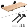 thumbnail image 1 of de 2 soportes de estante negro soportes de decoración para hogar DIY estante de montaje en pared soporte de equipo de decoración - Ronda de 25cm Redondo 25cm Colco Soportes para repisas flotantes, 1 of 8