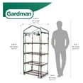 thumbnail image 2 of Mini Greenhouse 4 Tier, 27x18x63 Inch Portable Plant Greenhouse, Black, 2 of 7