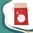 thumbnail image 3 of Bearachild 2 bolsas de regalo de arpillera de Navidad, organizador de envoltura con cordón de gran capacidad para vacaciones, paquetes de almacenamiento de Kits de decoración para fiestas Anciano Bearachild HA009297-01, 3 of 6