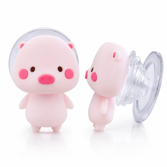 Kawaii Pink Pig Magnetic Phone Grip – Cute MagSafe Compatible Phone Holder Stand for iPhone, Teens & Animal Lovers