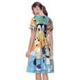 thumbnail image 7 of Lsque Bluey Print Women's Casual Dress T-Shirt Summer Short Sleeve Scoop Neck Swing Dresses, 7 of 7