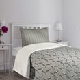 thumbnail image 3 of Ambesonne Grey Quilted Bedspread Set 2 Pcs, Diamond Plate Effects, Twin Size, Grey, 3 of 5