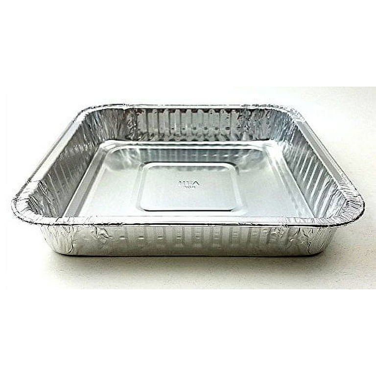 Handi-foil® Cook-n-Carry® Square Cake Pans and Lids - Silver/Blue, 3 pk / 8  x 8 in - Smith's Food and Drug