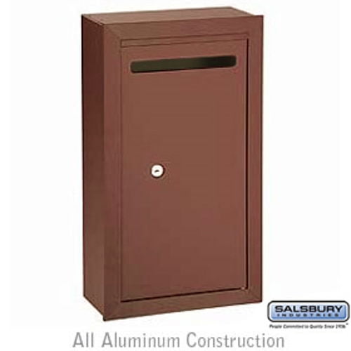 Letter Box (Includes Commercial Lock) - Slim - Surface Mounted - Bronze - Private Access