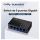 thumbnail image 1 of Switch Gigabit De 5 Puertos 10/100/1000 Mbps Cudy Gs105d, Plug & Play, Transmisión Ethernet Hasta 140 M, Red Cableada Estable Para Pc, Consolas, Smart Tv Y Cámaras Ip, 1 of 8