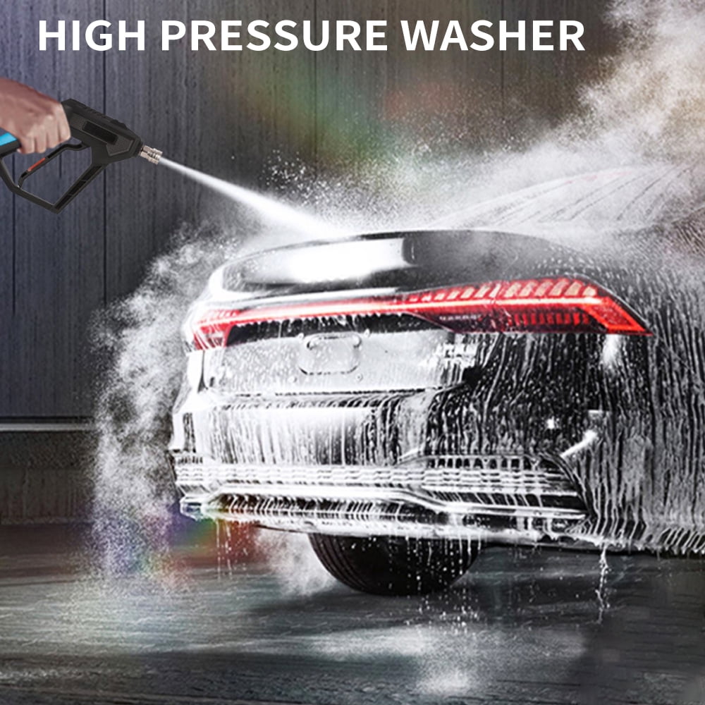 Washer High Pressure Washer Gun, Power Washer Short Gun With 1/4 Inch Quick Connector, M22-14mm Male Inlet For Foam Cannon Car Wash