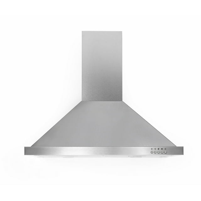 Ancona Hotte de Cuisinière Pyramidale avec Rebord en Acier Inoxydable 450 CFM à Montage Mural, 30 Pouces