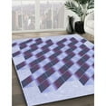 thumbnail image 3 of Ahgly Company Machine Washable Indoor Square Transitional Deep Periwinkle Purple Area Rugs, 6' Square, 3 of 7