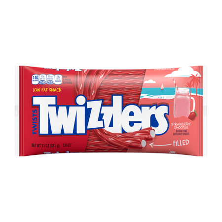 Twizzlers Strawberry Smoothie and Crème Filled Twists Candy, 18 Ct., 11 oz.