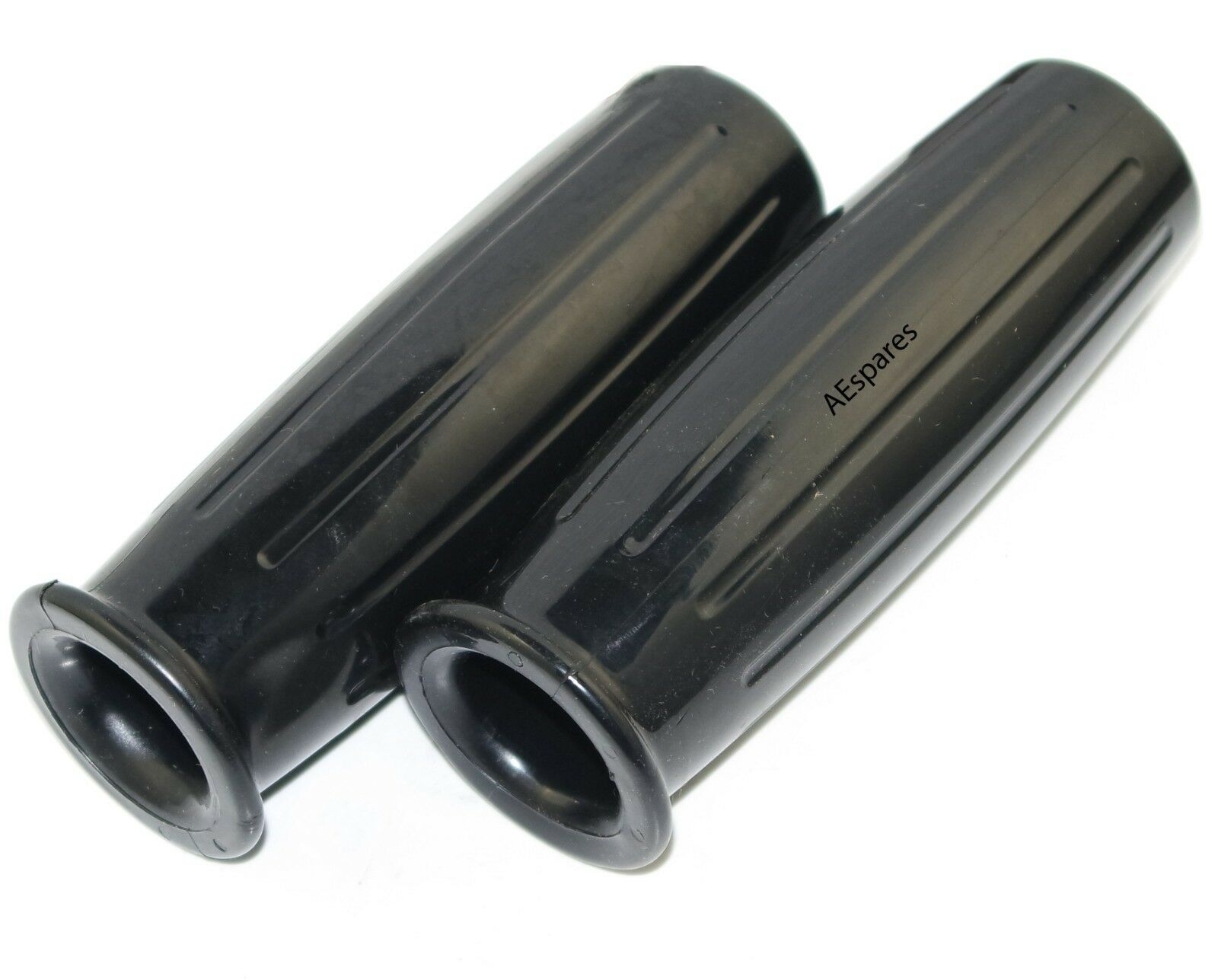 Universal 1 1/8'' Handlebar Twist Grip Set Black Cafe Racer Vintage