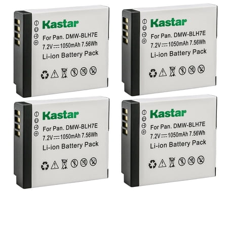 Kastar 4-Pack DMW-BLH7E Battery Replacement for Panasonic Lumix DMC-GM5  Lumix DMC-GM5K  Lumix DMC-GF7  Lumix DMC-GF7KP  Lumix DMC-GF8  Lumix DMC-LX9  Lumix DMC-LX10  Lumix DMC-LX15 Camera