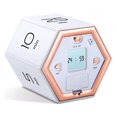 thumbnail image 1 of Pomodoro hexagonal con función de silencio y alarma, fácil de usar en la cocina, para gestión del tiempo para niños, color blanco, 1 of 3