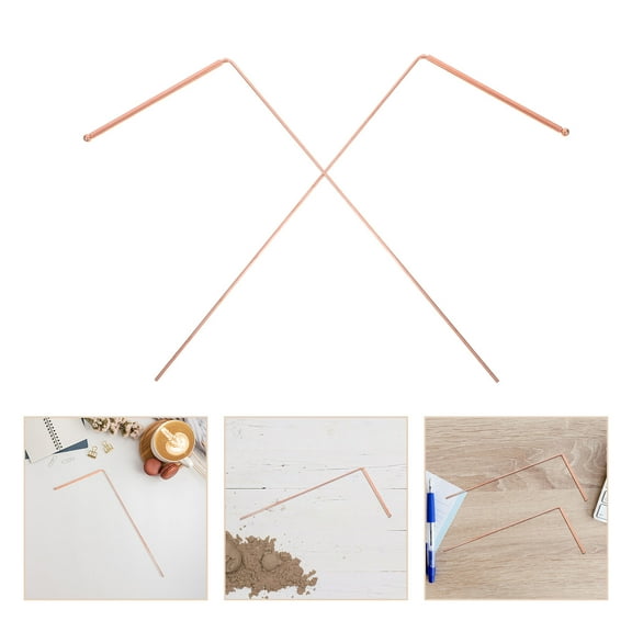 Raindrops 1 set Copper Dowsing Rods Professional Ghost Hunting Equipment Dowsing Rods Spiritual Kit for Ghost Hunting Investigation Golden