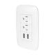 thumbnail image 1 of Placa Armada con Doble Tomacorriente y Puerto USB, Curve, Blanco, IUSA, 1 of 2