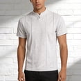 thumbnail image 2 of Yuncity Mens T-Shirts Plus Size Crew Neck Short Sleeve Solid Color Summer Relaxed Outdoor Daily Wear Men's Tops Size L Light Gray, 2 of 4