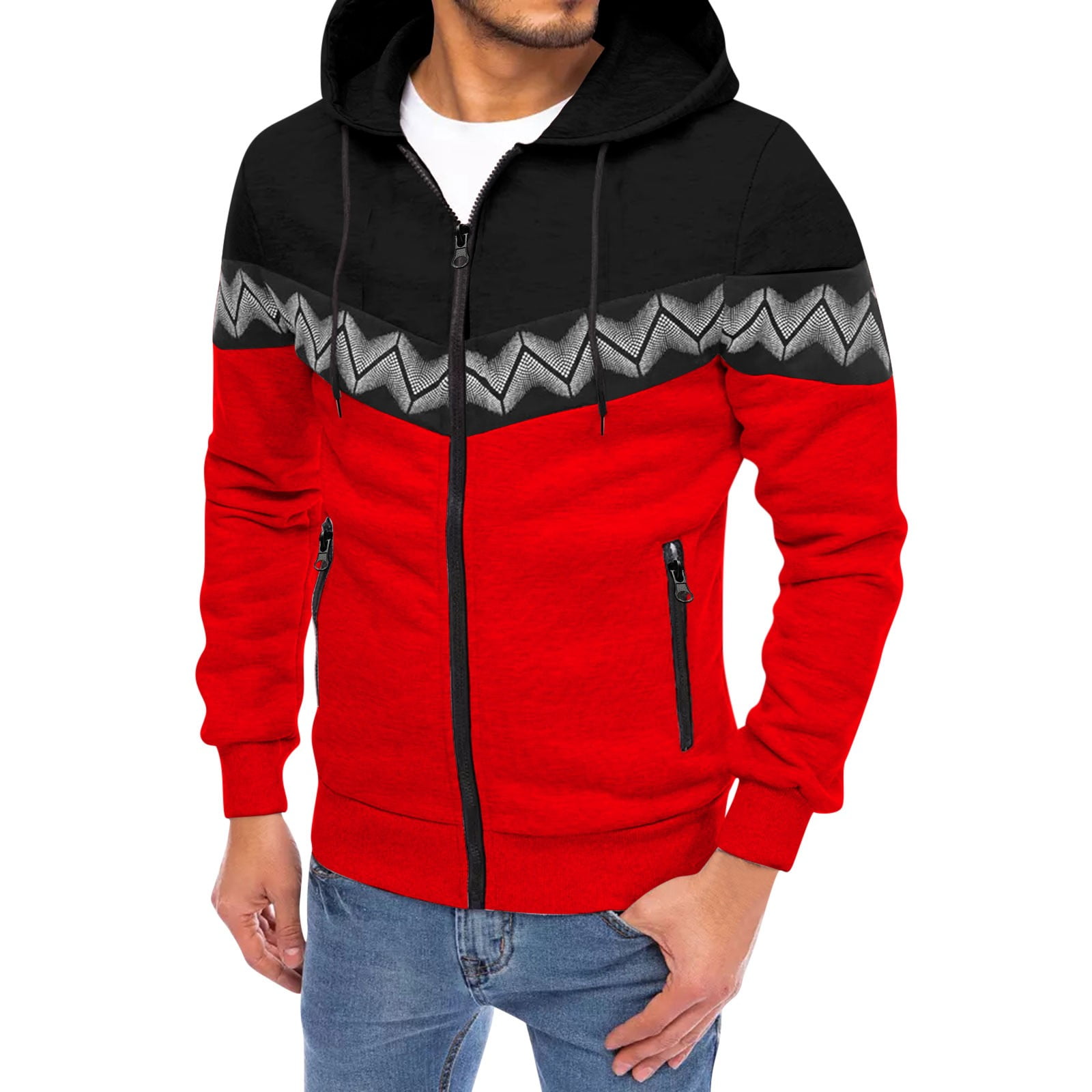 LEEyworld Hoodies For Men Heavyweight Sweatshirt Full Zip Up Thick