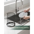 thumbnail image 6 of NiHome Kitchen Utensil Holder for Countertop - 5.5" x 7.3" Large Cooking Utensil Organizer with Dual-Circulation Vent & Removable Diatomite Base, Matte Black Metal Spatula Holder Container, 6 of 10